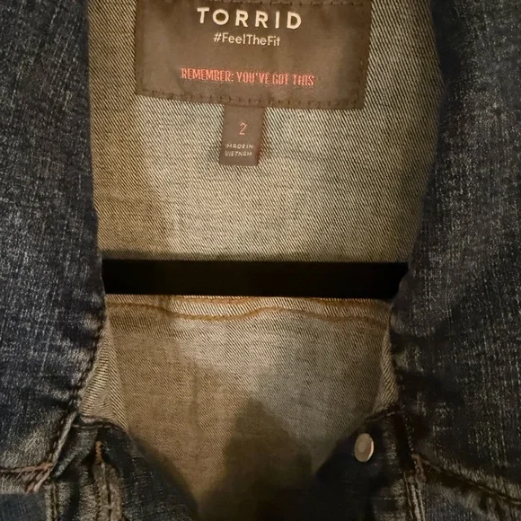 Torrid Dark Blue Denim Jacket - Picture 2 of 2